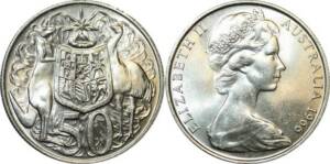 Money, Silver 50 cent coin